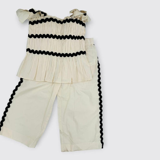 Zara - Ensemble top crème - 5 ans - État : Excellent