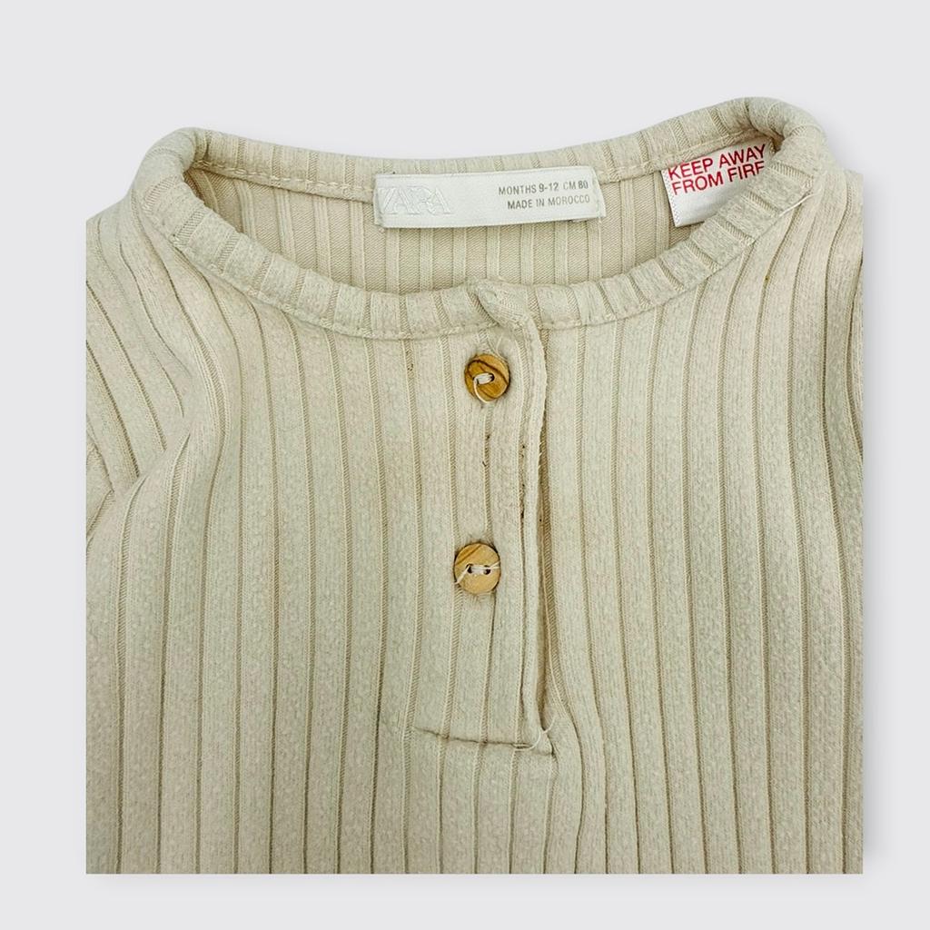 Zara - Body Côtelé 9-12 Mois 80 Cm