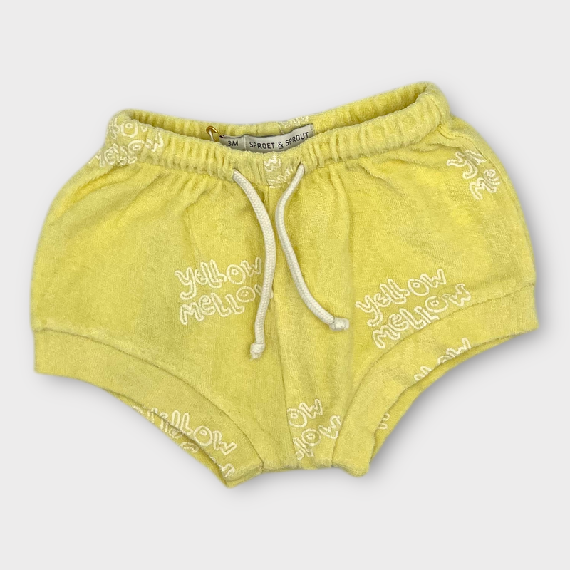 Short éponge jaune