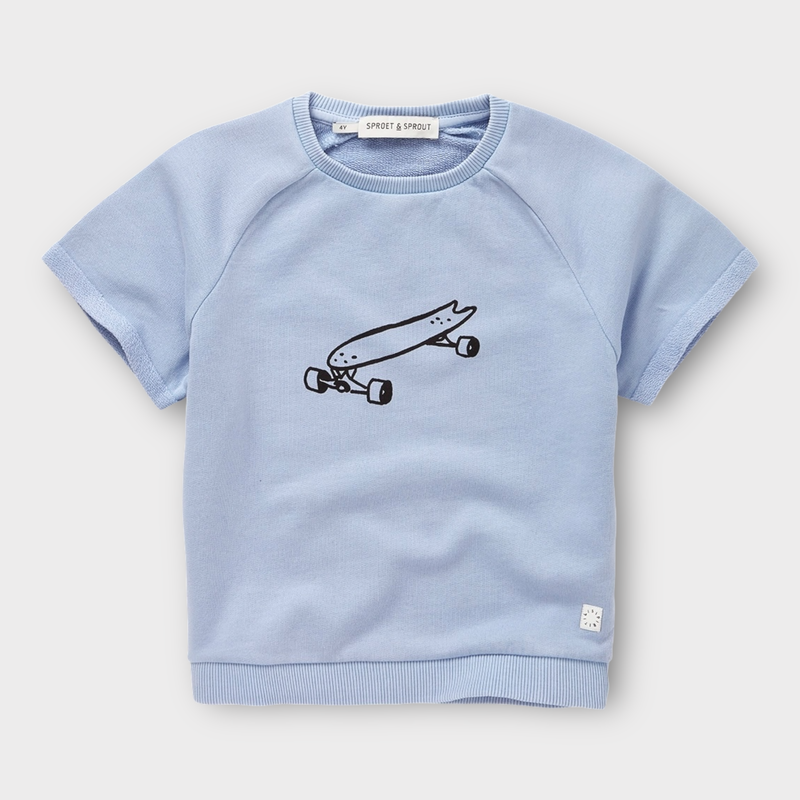 T-shirt mauve skate matière sweat