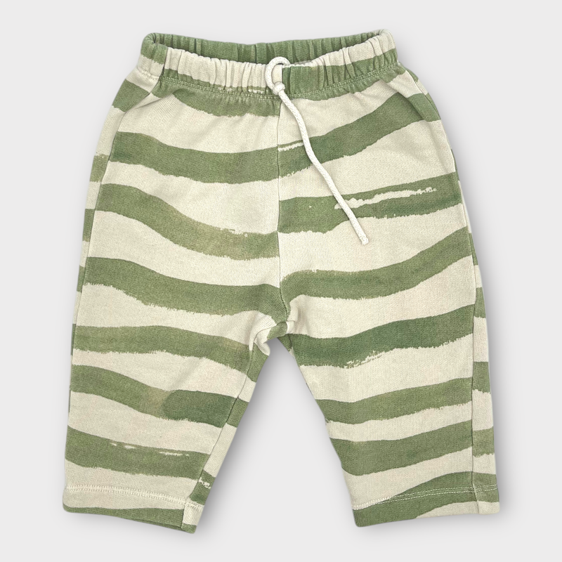 Pantalon ligné vert