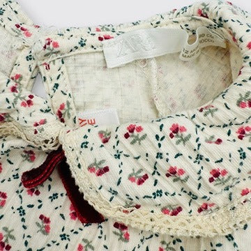 Zara - Blouse fleurie crème - 12-18 mois