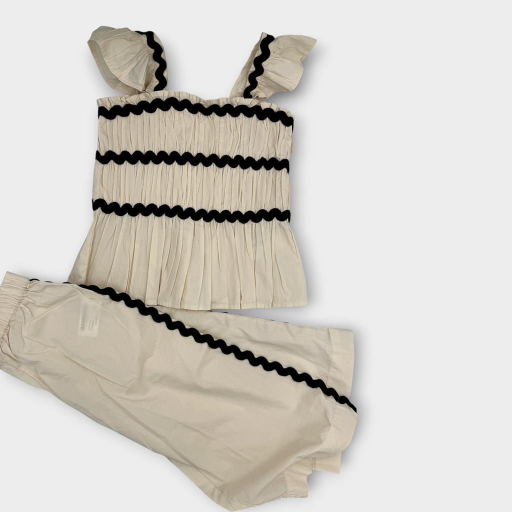 Zara - Ensemble top crème - 5 ans - État : Excellent