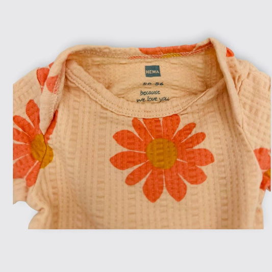 Hema - Body fleurs orange 1-3 mois 56 cm