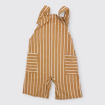 Zara - Salopette 50% lin lignée - 5 - 6 ans