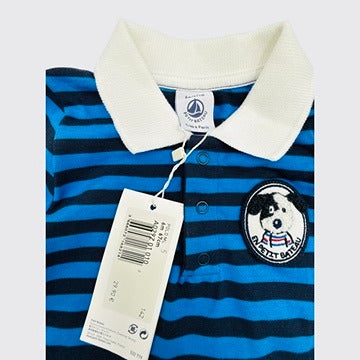 Petit Bateau - polo manches longues - 6 mois - 67 cm