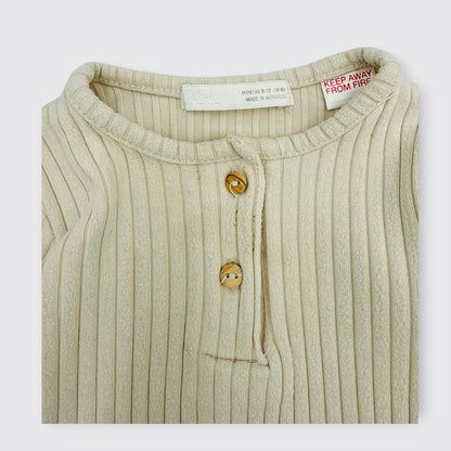 Zara - Body Côtelé 9-12 Mois 80 Cm