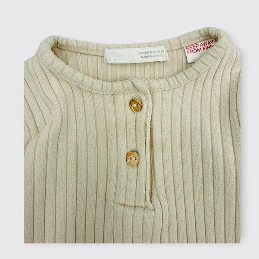 Zara - Body Côtelé 9-12 Mois 80 Cm