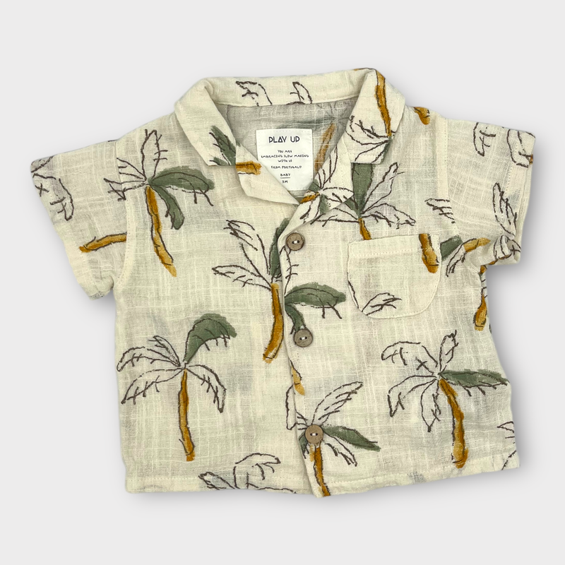 Chemise Play Up, motifs palmiers