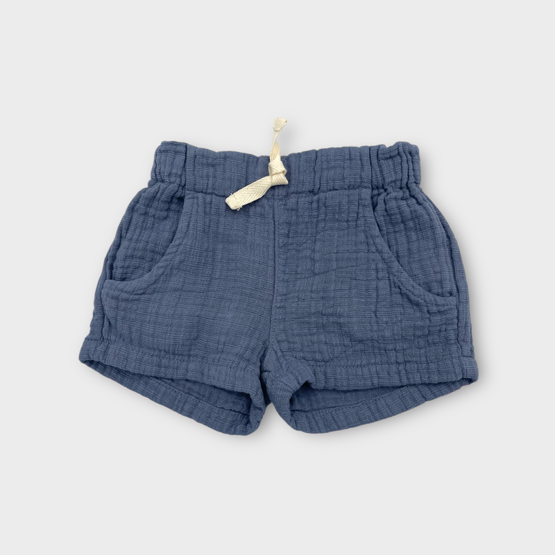 Short buho gaz de coton blue stone