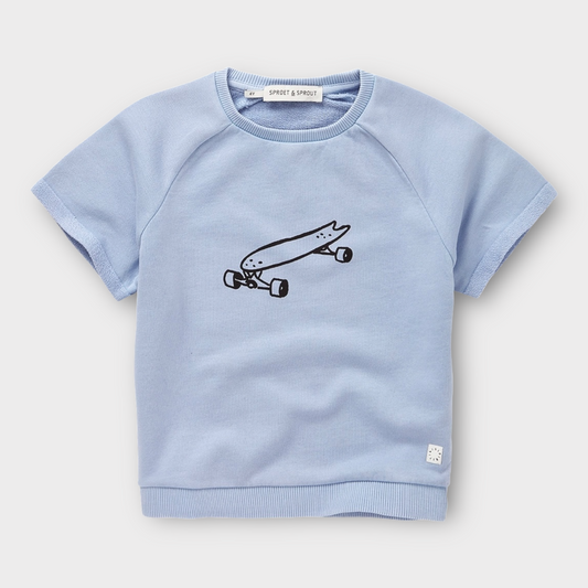 T-shirt mauve skate matière sweat