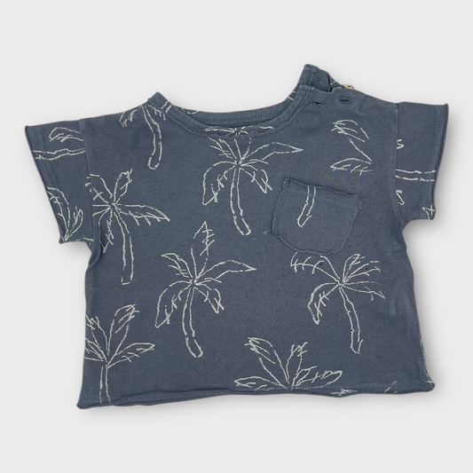 T-shirt anthracite palmiers