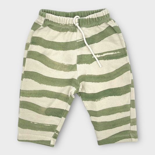 Pantalon ligné vert