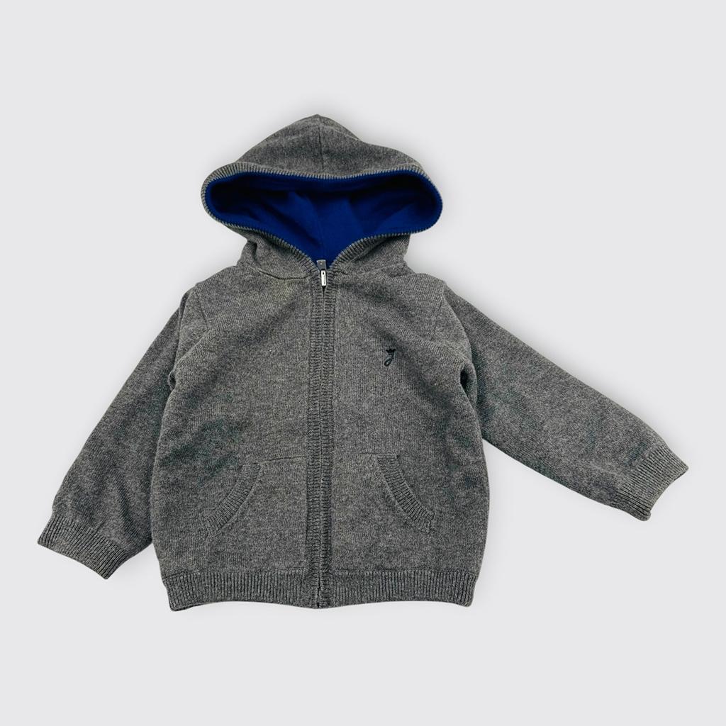 Jacadi - Gilet zippé à capuche 12 mois - 74 cm