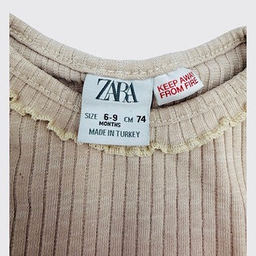 Zara - Chemise Manche Longue - 6-9 Mois - 74 cm