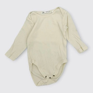 Zara - Body côtelé écru - 12-18 mois / 80cm