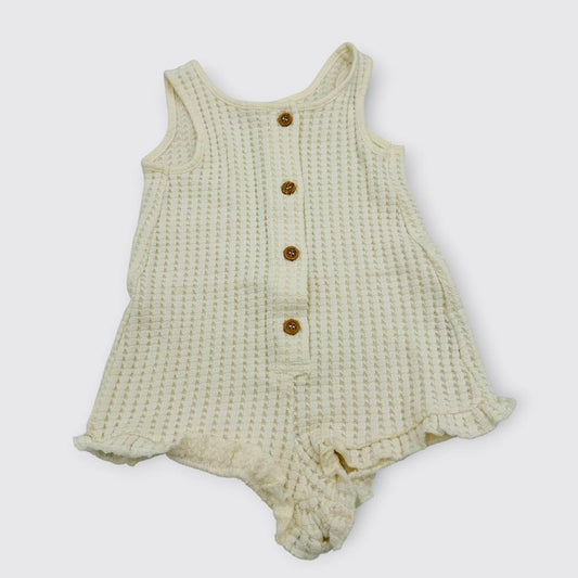 H&m - Combinaison 6 mois 68 cm crème en coton gaufré