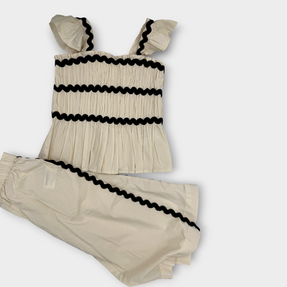 Zara - Ensemble top crème - 5 ans - État : Excellent