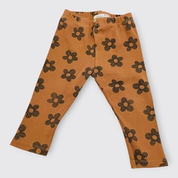 Zara - Legging fleurs moutarde - 12-18 mois